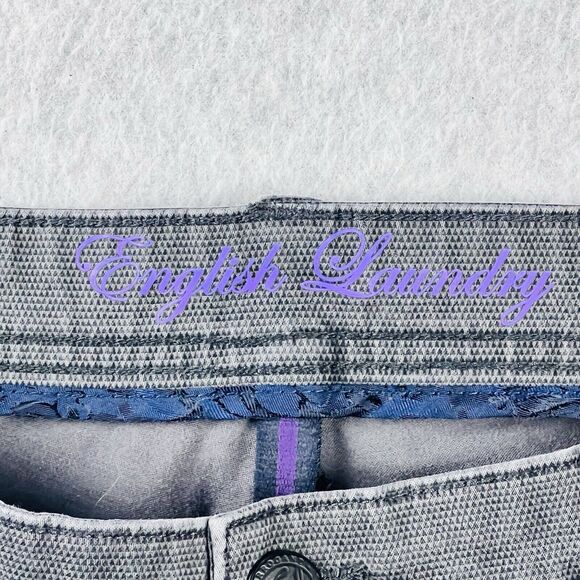 $$SOLD:SE110825$$ Gray Straight Fit Casual Office Trousers Career - Picture 11 of 15